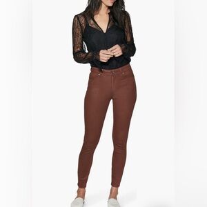 PAIGE Hoxton Skinny Coated Jeans - Size 28